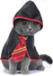 Anime-Inspired Cat Halloween Costume - Wizard-Themed Pet Outfit for Small Dogs and Kittens (Large, Red)