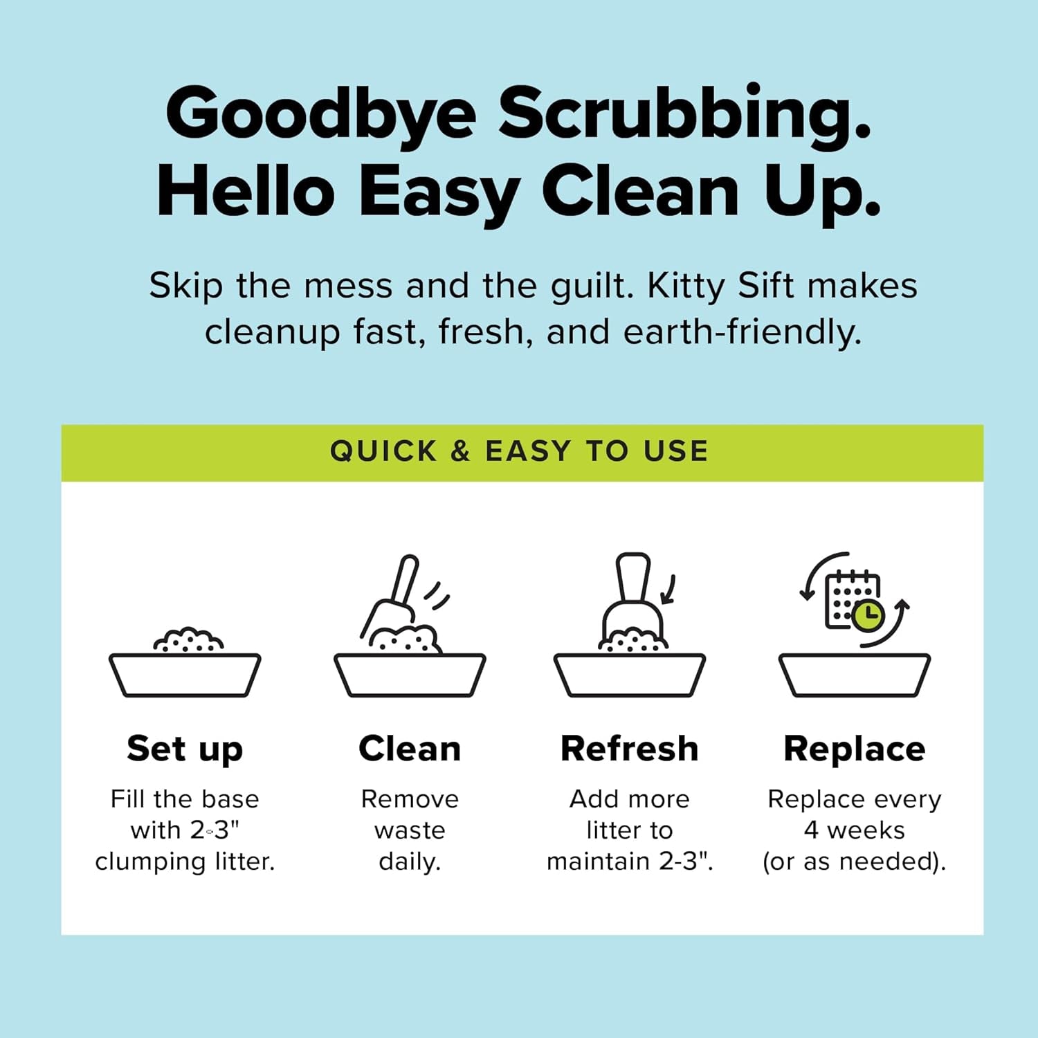 Disposable Cat Litter Box Large, 6 Count, Durable Portable for Travel and Home, Eco-Friendly Disposable Litter Box Controls Odor