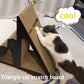 Vertical Triangle Cat Scratching Board with Spinning Ball Vertical Triangle Cardboard Paw Toys for Indoor Cats