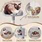 63.5In Multi-Level Cat Tree Tower Condo with Scratching Posts, Platform & Hammock, Cat Activity Center Play Furniture for Kittens, Cats, and Pets