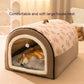 Cozy Big Dog Nest Winter Dog House with Removable Washable Bed - Perfect for Large Dogs and Cats!