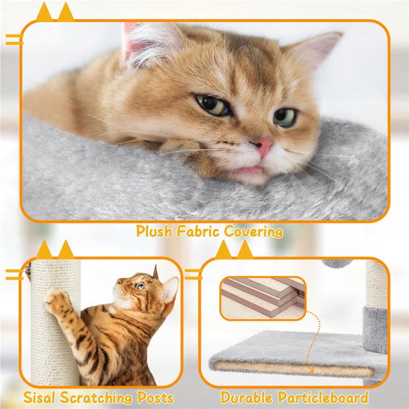 7.4-8.7FT Floor-To-Ceiling Cat Tree