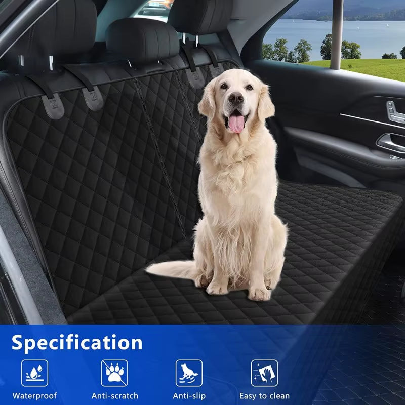 Dog Car Seat Cover Waterproof Pet Dog Carriers Travel Mat Hammock for Small Medium Large Dogs Car Rear Back Seat Safety Pad