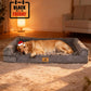 Extra Large Orthopedic Memory Foam Dog Bed - Waterproof Bolster Couch with Removable Washable Cover for Large Dogs - Perfect Gift for Your Furry Friend