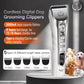 New Upgrade 5000Ma Capacity Cordless LCD Screen Pets Dog Grooming Clippers Rechargeable Haircut Shaver for Trimming Salon
