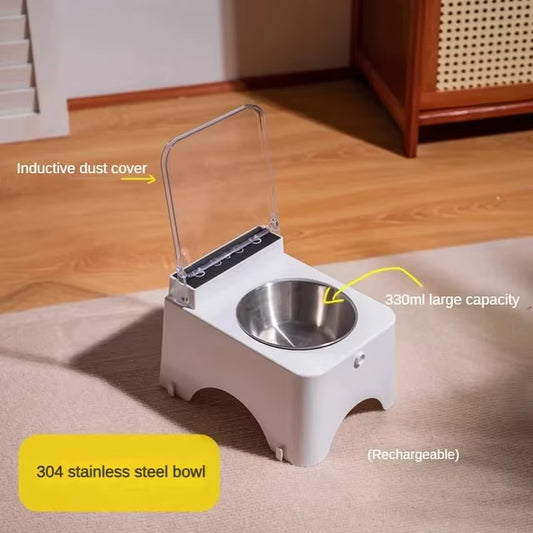 Smart Cat Bowl Pet Feeder Bowl Cat Dog Food Feeder Infrared Sensor Auto Open Cover Smart Feeder Anti-Mouse Cat Food Dispenser