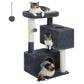 31.5" Modern Cat Tree Tower with Dual Large Condos for Kitten ＆ Medium Size Cat Dark Gray
