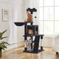 54In Cat Tree Cat Tower as Activity Center, Indoor Cats and Kittens Playing House with Funny Hammock Basket Scratching Post