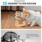 Elevated Cat Dog Bowls 15 Degrees Tilted Raised Cat Food Water Bowls Pet Bowls for Cats & Small Dog Wooden Dog Bowl Pet Supplies